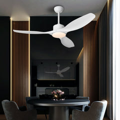 52 inch remote control pure copper motor modern shape ceiling fan with light